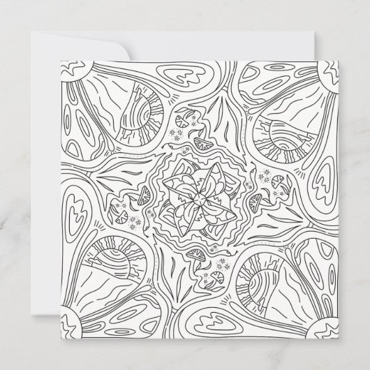 Joyeux Doodles : Carte de coloriage du jour ensole (Devant)