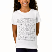 Joyeux Doodles Couleur Ensemble Enfants T-shirt