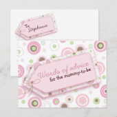 Joyeux Dots Mots de conseil carte pour maman d'êtr (Devant / Derrière)