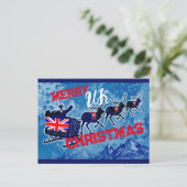 Joyeux drapeau britannique carte postale de Noël (Debout devant)