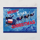 Joyeux drapeau du Texas carte postale de Noël (Devant)
