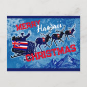Joyeux drapeau Hawaii carte postale de Noël (Devant)