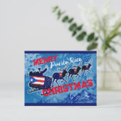 Joyeux drapeau Porto Rico carte postale de Noël (Debout devant)