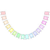 Joyeux DRAPEAUX D'ANNIVERSAIRE Pastel (Tout)