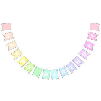 Joyeux DRAPEAUX D'ANNIVERSAIRE Pastel
