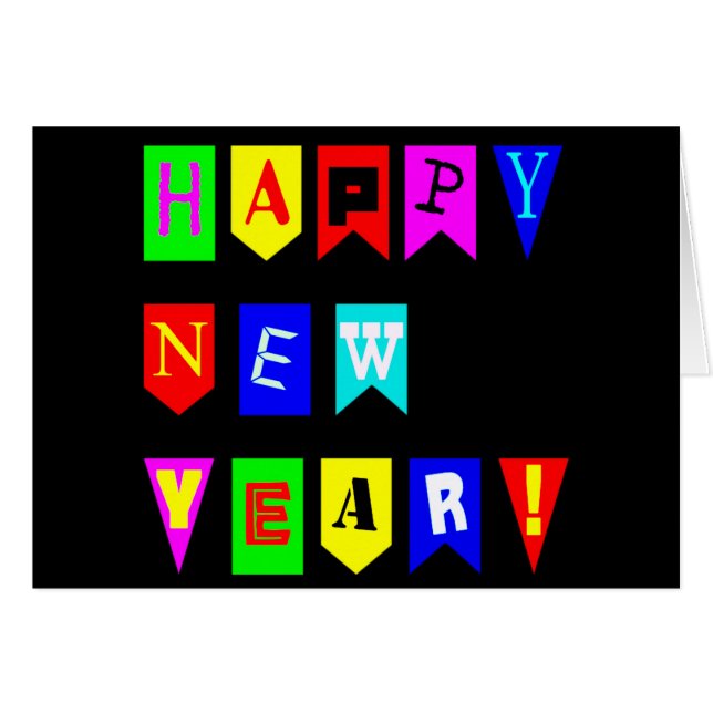 Joyeux drapeaux du Nouvel An (Devant horizontal)