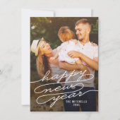 Joyeux Ecriture ÉDITABLE COULEUR Carte Nouvel An (Devant)