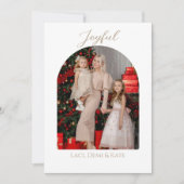 Joyeux Elegant Arc Photo Carte de Noël (Devant)