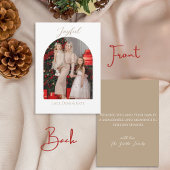 Joyeux Elegant Arc Photo Carte de Noël