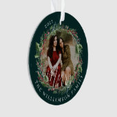 Joyeux Elegant Festif Aquarelle Wreath Two Photo (devant)