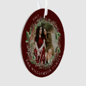 Joyeux Elegant Festif Aquarelle Wreath Two Photo (devant)