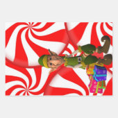 Joyeux elfe de Noël, feuilles de bonhomme de neige (Devant 3)