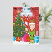 Joyeux Elfe Noël Invitation (Debout devant)