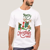 Joyeux Elfie Noël 2023 T-shirt de base homme (Devant)