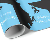 Joyeux emballage cadeau d'anniversaire des alpinis (Coin rond)