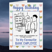 Joyeux employé de la banque d'anniversaire