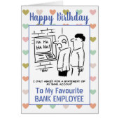 Joyeux employé de la banque d'anniversaire (Devant)