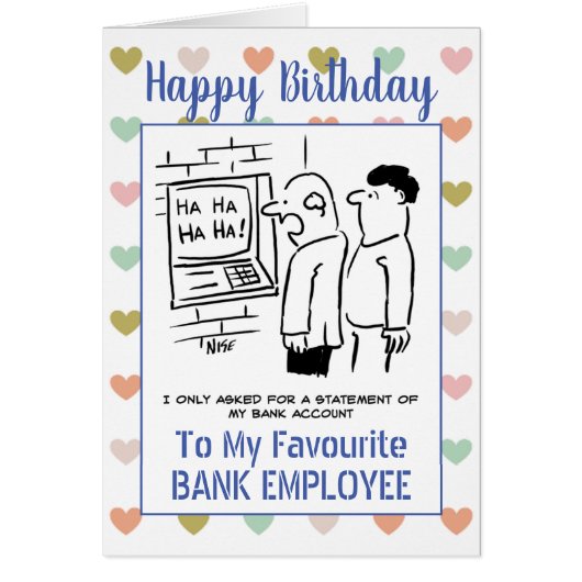 Joyeux employé de la banque d'anniversaire (Devant)