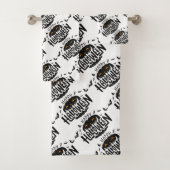 Joyeux ensemble de serviettes de bain Citrouille H (En situation)