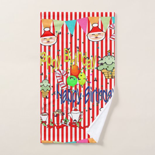 Joyeux ensemble de serviettes de bain de Noël, Joy (Serviette à main)