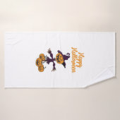 Joyeux épouvantail d'Halloween (Serviette de bain)