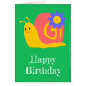 Joyeux escargot rose et vert (Devant)