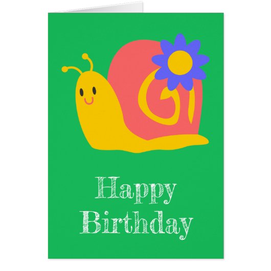 Joyeux escargot rose et vert (Devant)