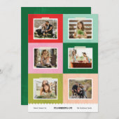 Joyeux et Blocs de couleurs vives Carte photo de v (Devant / Derrière)