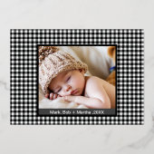 Joyeux et brillant 3 Photo Annonce de naissance de (Verso)