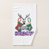 Joyeux et brillant : Bénie Joyeux Joyeux Reindeer (Serviette à main)