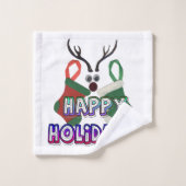 Joyeux et brillant : Bénie Joyeux Joyeux Reindeer (Gant de toilette)