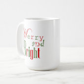 Joyeux et brillant café de Noël Mug (Devant gauche)