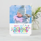 Joyeux et brillant Carte photo de Noël (Debout devant)