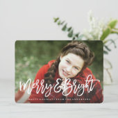 Joyeux et brillant Carte photo de vacances (Debout devant)