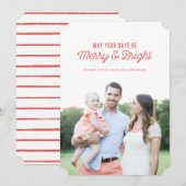 Joyeux et brillant Carte photo de vacances (Devant / Derrière)