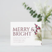 Joyeux et brillant Invitation de fête de Noël (Debout devant)
