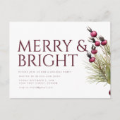 Joyeux et brillant Invitation de fête de Noël (Devant)