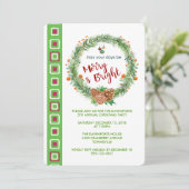 Joyeux et brillant Invitation de la fête de couron (Debout devant)