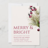Joyeux et brillant Invitation de Noël (Devant)