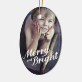 Joyeux et brillant joyeux ornement photo de Noël (Gauche)