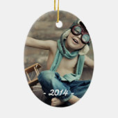 Joyeux et brillant joyeux ornement photo de Noël (Dos)