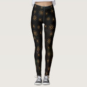 Joyeux et brillant Leggings noirs Festive (Devant)