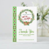 Joyeux et brillant Merci de couronne de Noël (Debout devant)