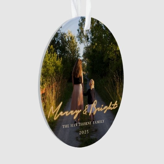 Joyeux et brillant Neon Letter vacances photo (devant)