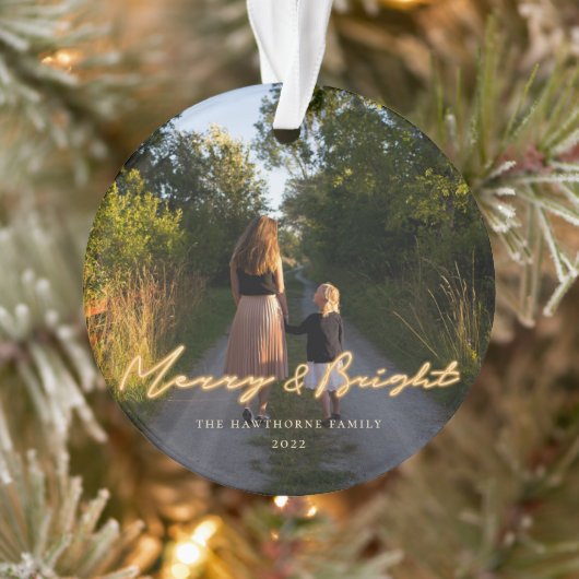 Joyeux et brillant Neon Letter vacances photo (Arbre)