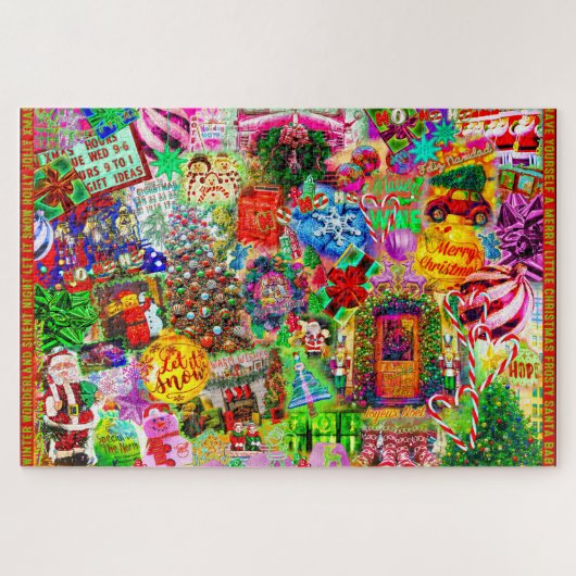 Joyeux et brillant Noël Jigsaw Puzzle (Horizontal)