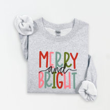 Joyeux et brillant Noël Sweatshirts femmes hiver