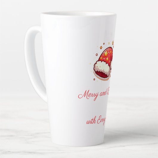 Joyeux et brillant Père Noël Latte Mug (Angle gauche)