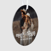 Joyeux et brillant photo de couple de Noël moderne (devant)