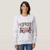 Joyeux et brillant sweatshirt de noël (Devant entier)
